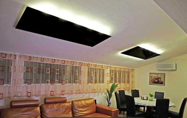 Infraroodpaneel met verlichting.
